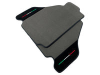 Gray Floor Mats For Ferrari F430 2004-2009 With Alcantara Leather - AutoWin