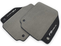 Gray Floor Mats For Ferrari F8 Tributo 2019-2022 With Alcantara Leather - AutoWin
