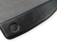 Gray Floor Mats For Ferrari F8 Tributo 2019-2022 With Carbon Leather - AutoWin