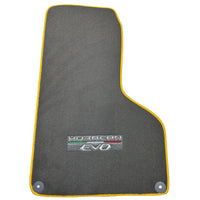 Gray Floor Mats for Lamborghini Huracan EVO (2014-2023) with Yellow Trim - AutoWin