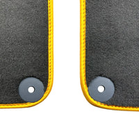 Gray Floor Mats for Lamborghini Huracan EVO (2014-2023) with Yellow Trim - AutoWin