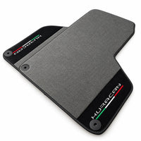 Gray Floor Mats for Lamborghini Huracan With Alcantara Leather - AutoWin