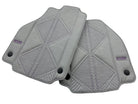 Gray Leather Floor Mats For Ferrari 488 Pista Spider (2019-2021) ER56 Design - AutoWin