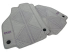 Gray Leather Floor Mats For Ferrari 488 Pista Spider (2019-2021) ER56 Design - AutoWin