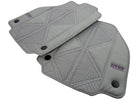 Gray Leather Floor Mats For Ferrari 488 Pista Spider (2019-2021) ER56 Design - AutoWin