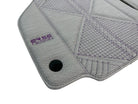 Gray Leather Floor Mats For Ferrari 488 Pista Spider (2019-2021) ER56 Design - AutoWin