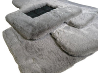 Gray Sheepskin Floor Mats For Bentley Bentayga Er56 Design Brand - AutoWin