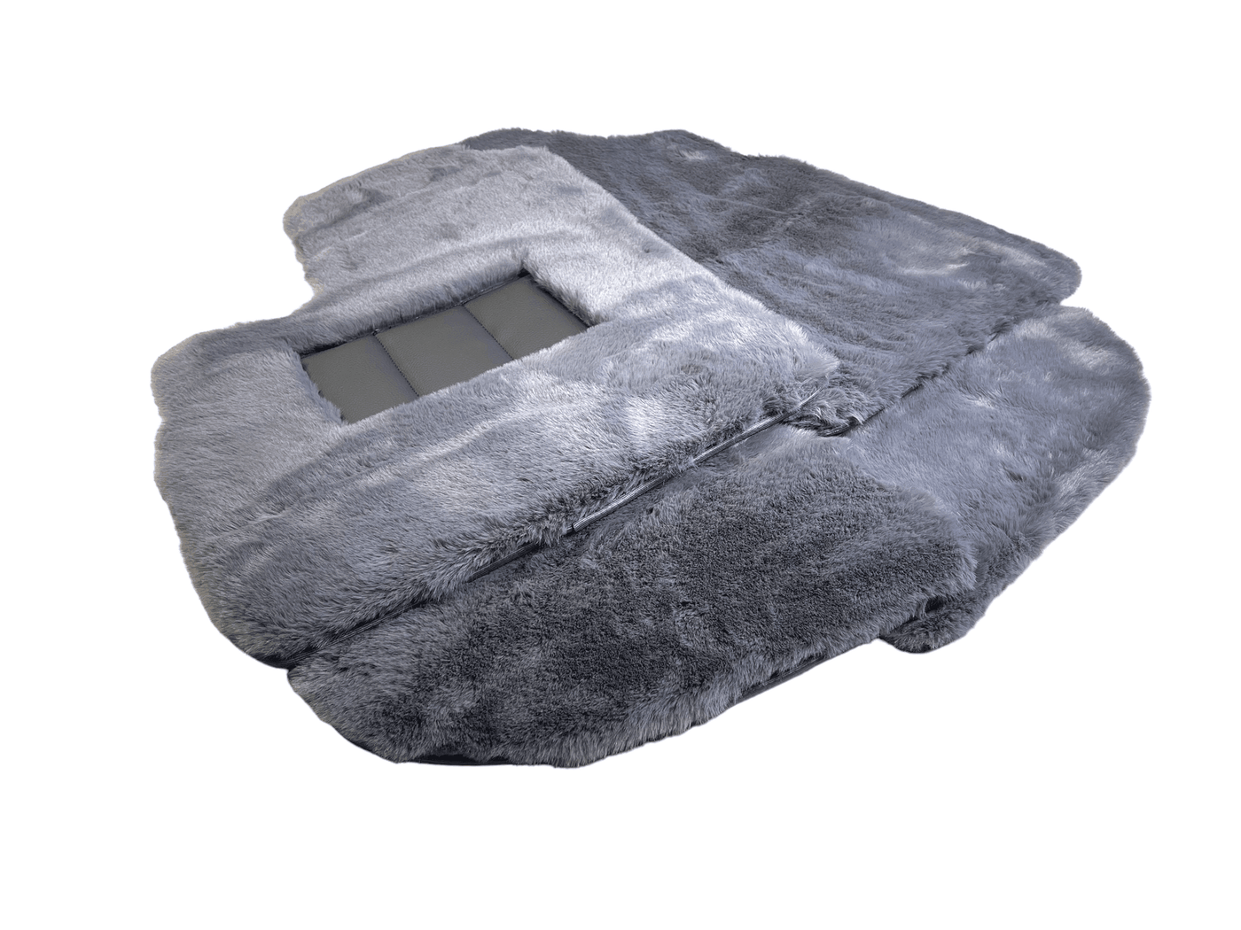 Gray Sheepskin Floor Mats For Bentley Continental GTC (2006–2011) Er56 Design - AutoWin