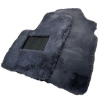 Gray Sheepskin Floor Mats For Bentley Continental GTC (2011-2018) ER56 Design - AutoWin