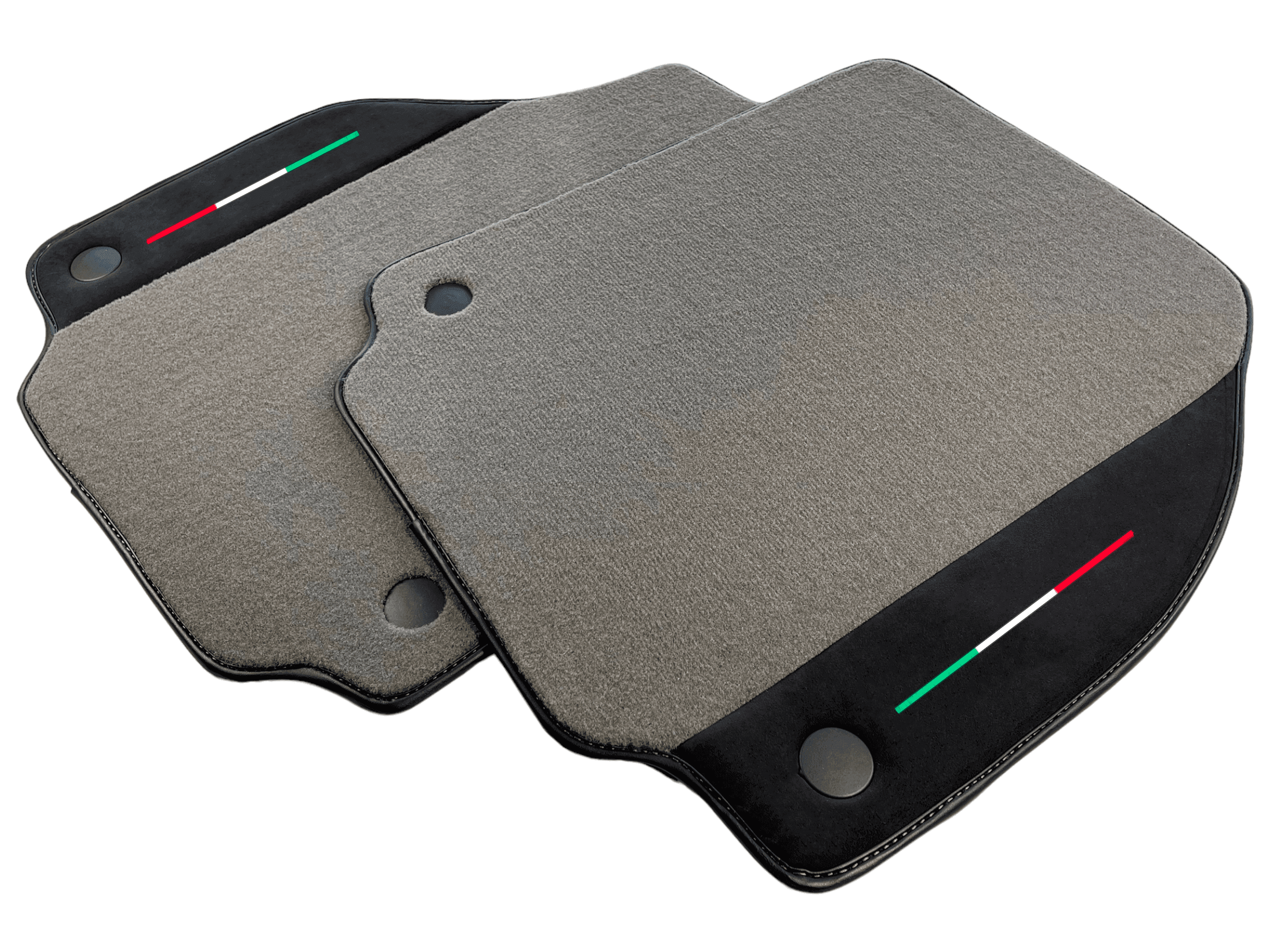 Gray Floor Mats For Ferrari 488 Pista Spider 2019-2021 With Alcantara Leather - AutoWin