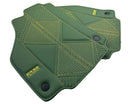 Green Leather Floor Mats For Ferrari 488 Pista Spider (2019-2021) ER56 Design - AutoWin