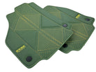 Green Leather Floor Mats For Ferrari 488 Pista Spider (2019-2021) ER56 Design - AutoWin