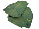Green Leather Floor Mats For Ferrari 488 Pista Spider (2019-2021) ER56 Design - AutoWin