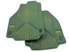 Green Leather Floor Mats For Ferrari 488 Pista Spider (2019-2021) ER56 Design - AutoWin
