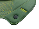 Green Leather Floor Mats For Ferrari 488 Pista Spider (2019-2021) ER56 Design - AutoWin