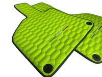 Green Leather Floor Mats for Lamborghini Huracan - AutoWin