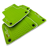 Green Leather Floor Mats for Lamborghini Urus (2018-2024) ER56 Design - AutoWin