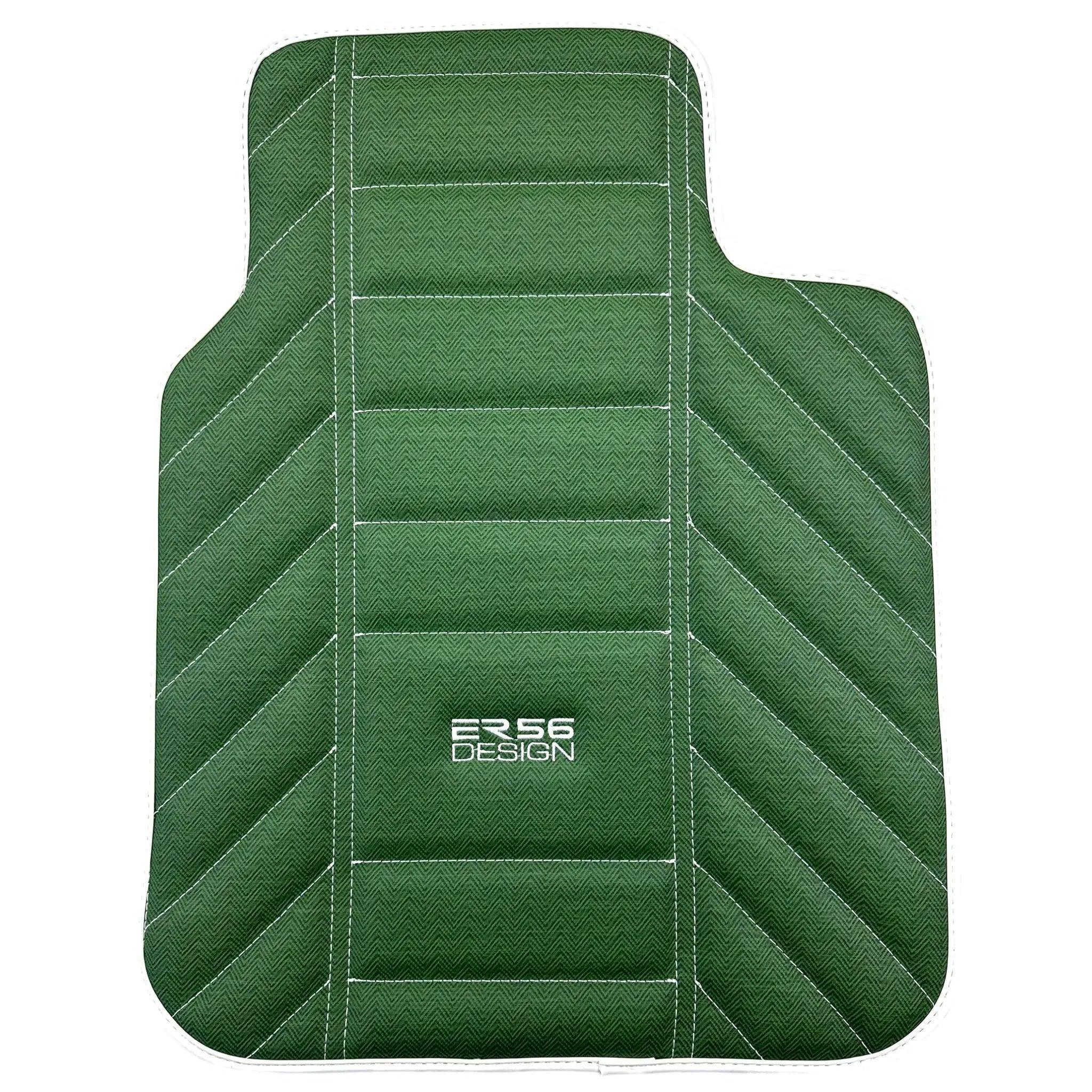 Green Leather Floor Mats For Rolls Royce Black Badge Phantom 2003–2016 - AutoWin