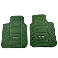 Green Leather Floor Mats For Rolls Royce Black Badge Phantom 2003–2016 - AutoWin