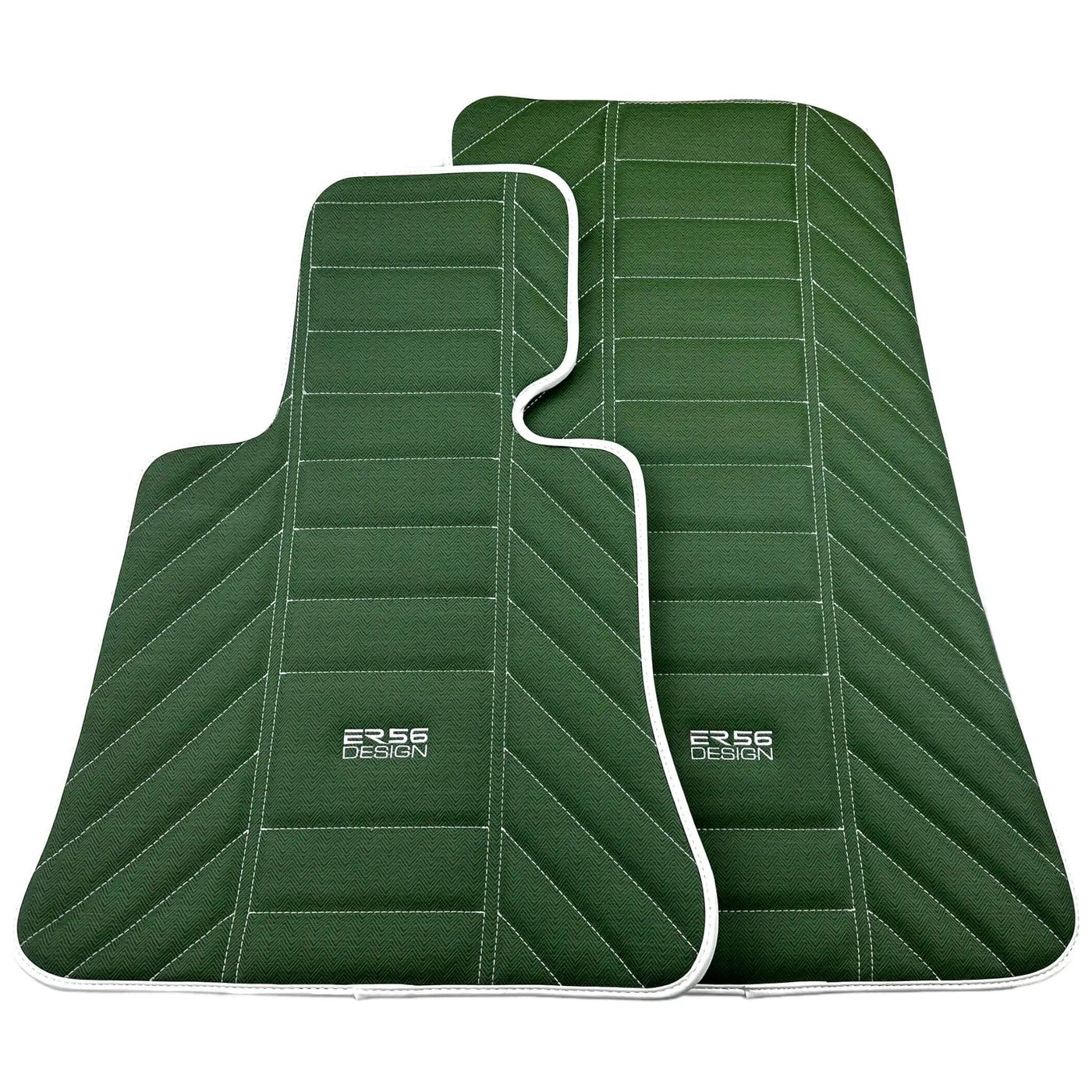 Green Leather Floor Mats For Rolls Royce Shadow 1965-1977 - AutoWin