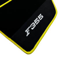 Black Floor Mats For Ferrari F355 1994-1999 With Alcantara Leather - AutoWin