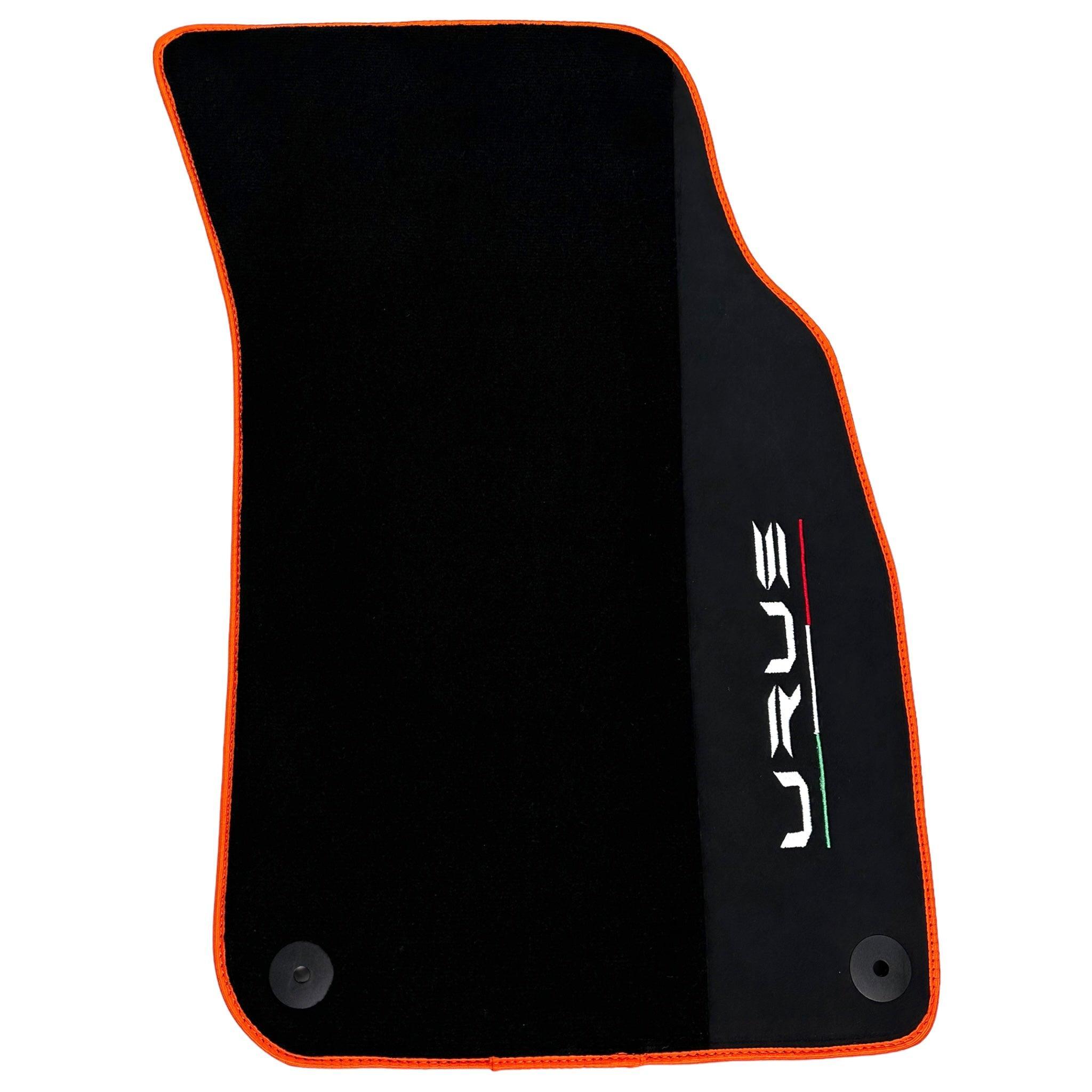 Black Floor Mats For Lamborghini Urus With Alcantara Leather - AutoWin