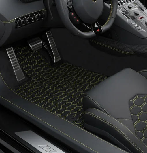 Interior look of floor mats for Lamborghini Aventador (2012-2022)