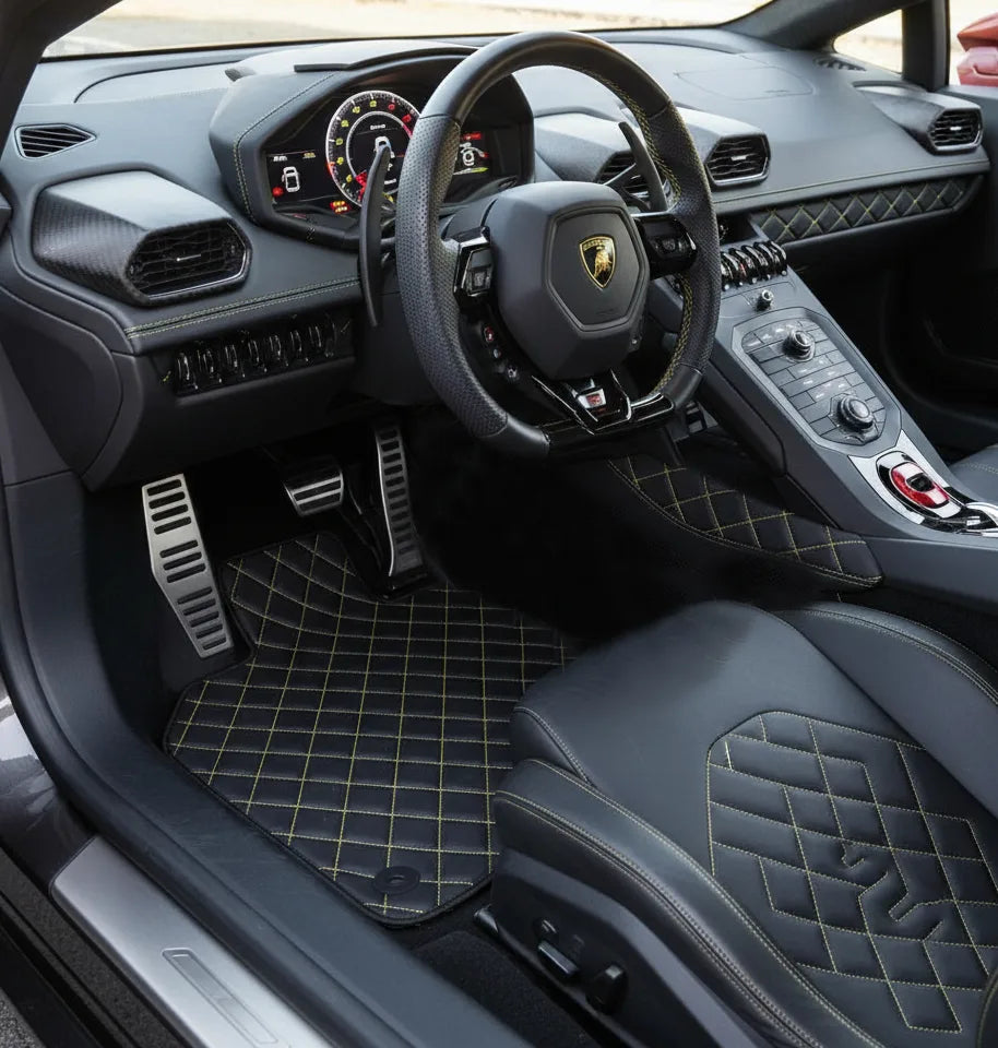 Interior look of floor mats for Lamborghini Huracan Perfomante (2017-2019)