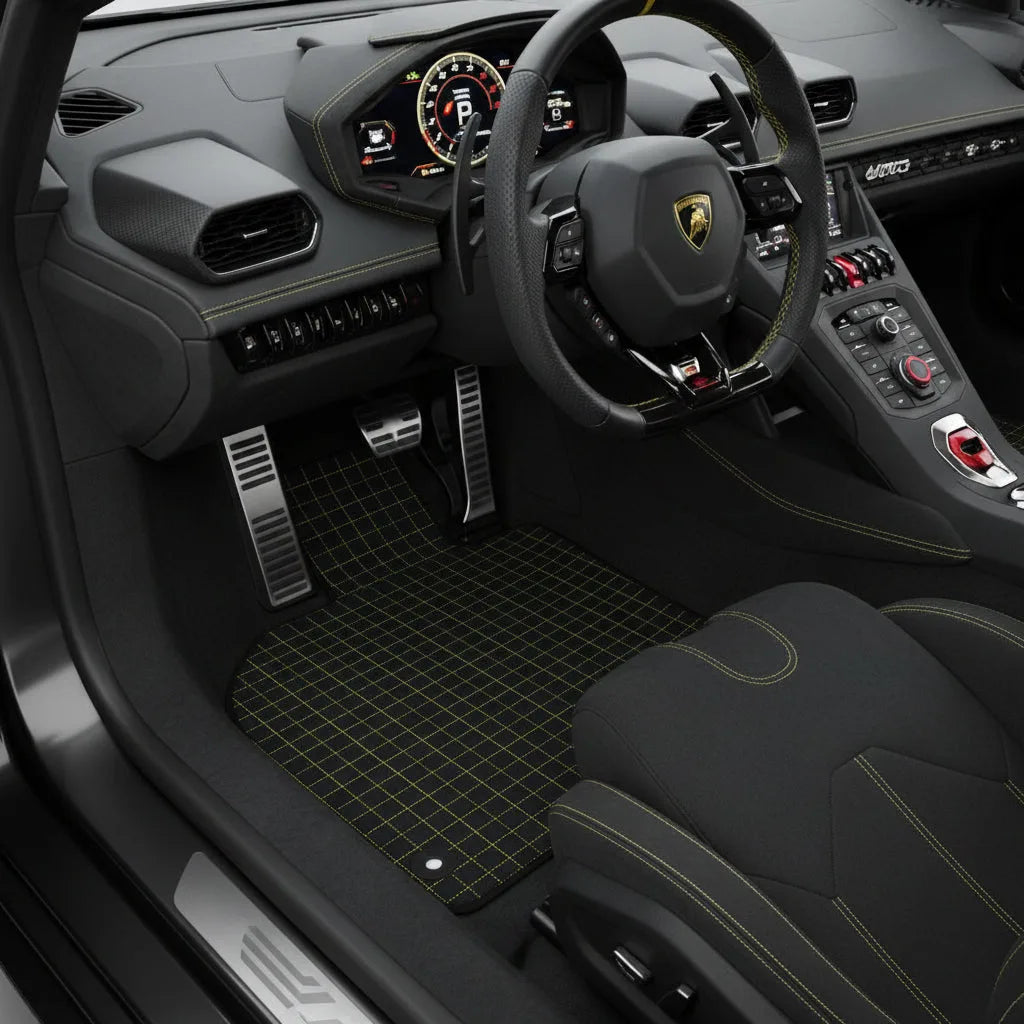 Interior look of floor mats for Lamborghini Huracan Tecnica (2022-2024)