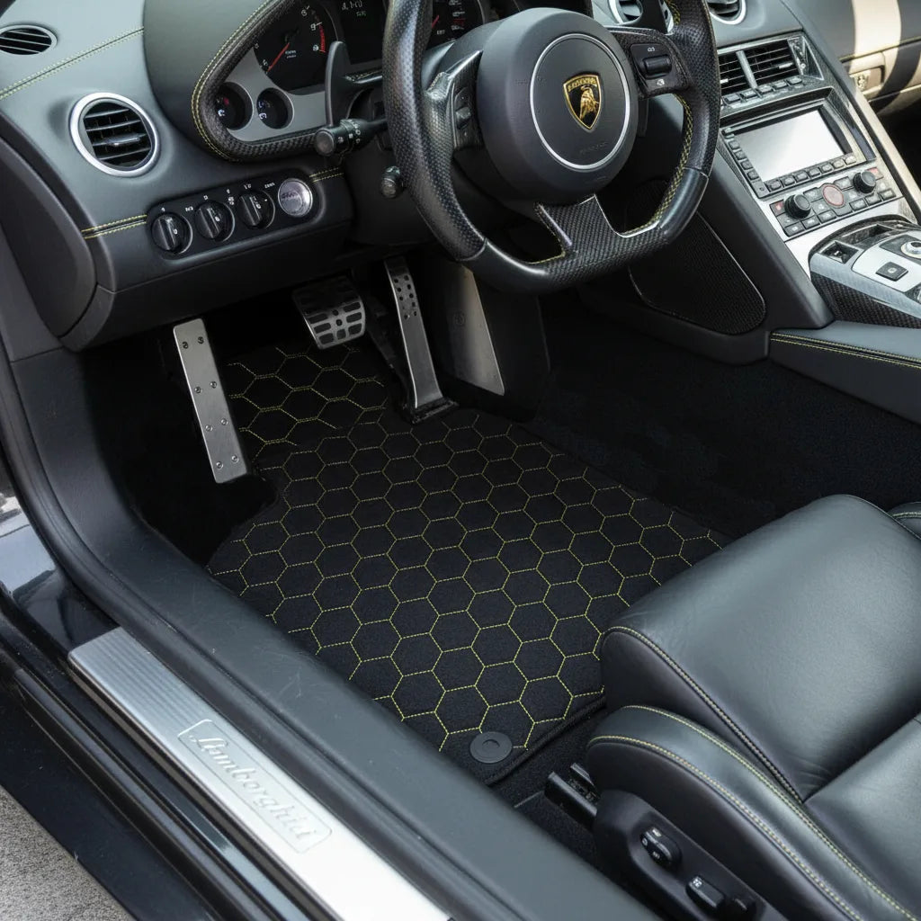 Interior look of floor mats for Lamborghini Murcielago (2001-2010)