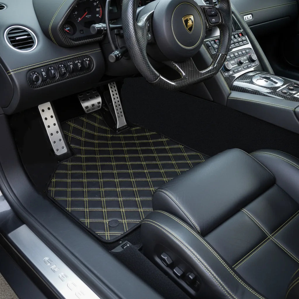 Interior look of floor mats for Lamborghini Murcielago (2001-2010)