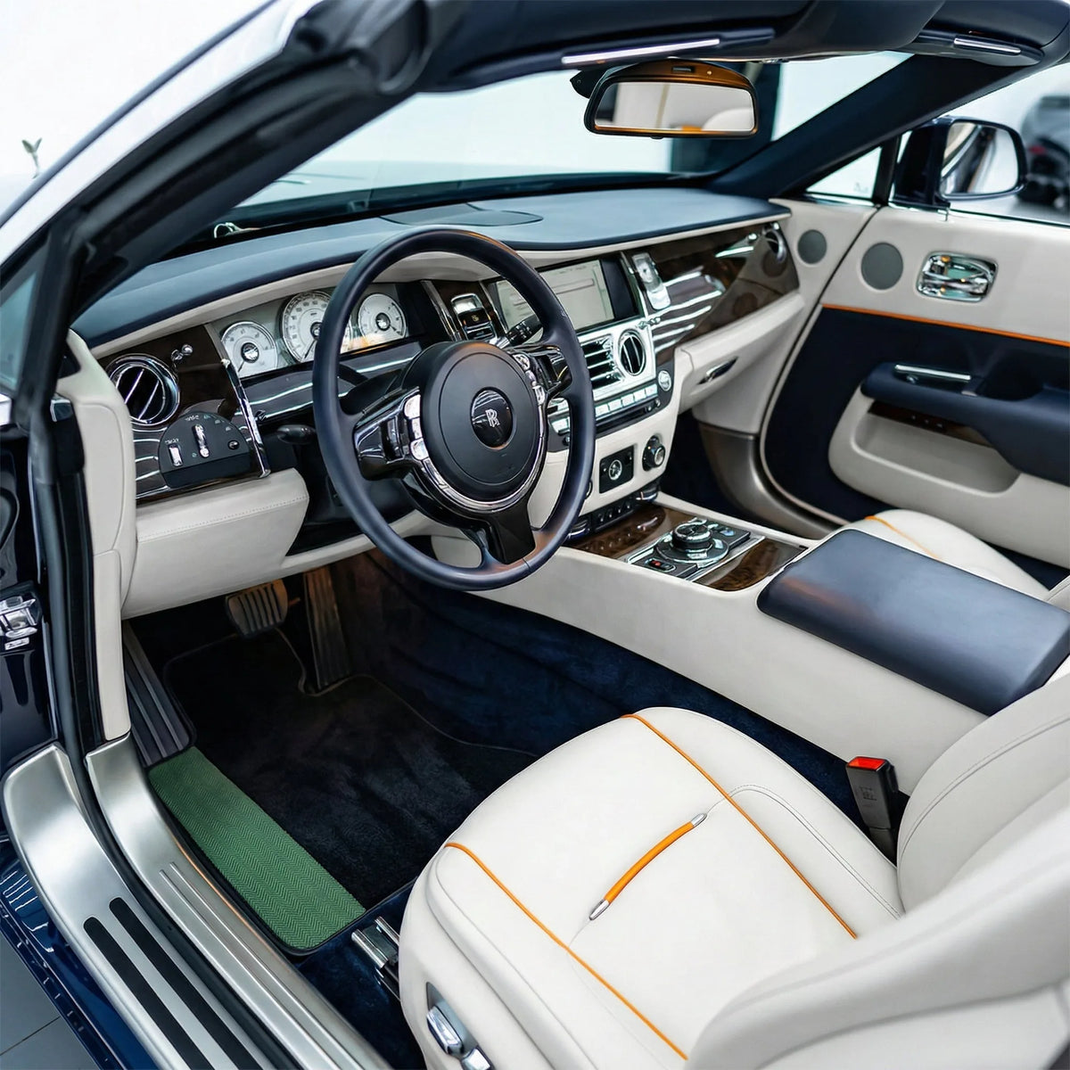 Interior look of floor mats for Rolls Royce Dawn (2016-2023)
