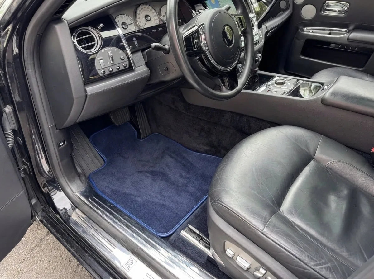 Interior look of floor mats for Rolls Royce Ghost Series II (2021-2024) Dark Blue