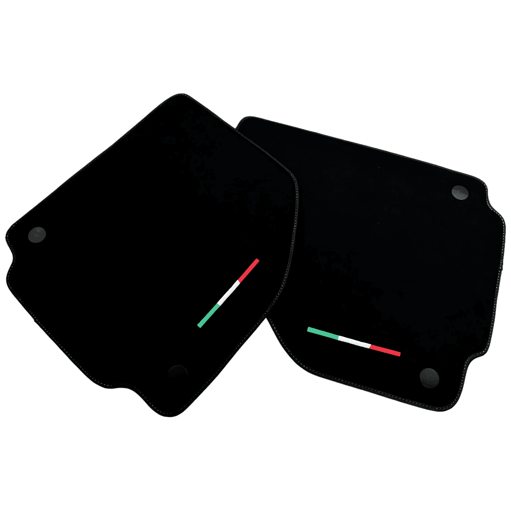 Alcantara Black Floor Mats For Ferrari 488 Pista Spider (2019-2021) Italian Edition - AutoWin