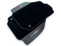 Black Floor Mats For Ferrari 458 Italia 2009-2015 With Carbon Fiber Leather - AutoWin