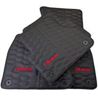 Leather Floor Mats for Audi RS6 - AutoWin
