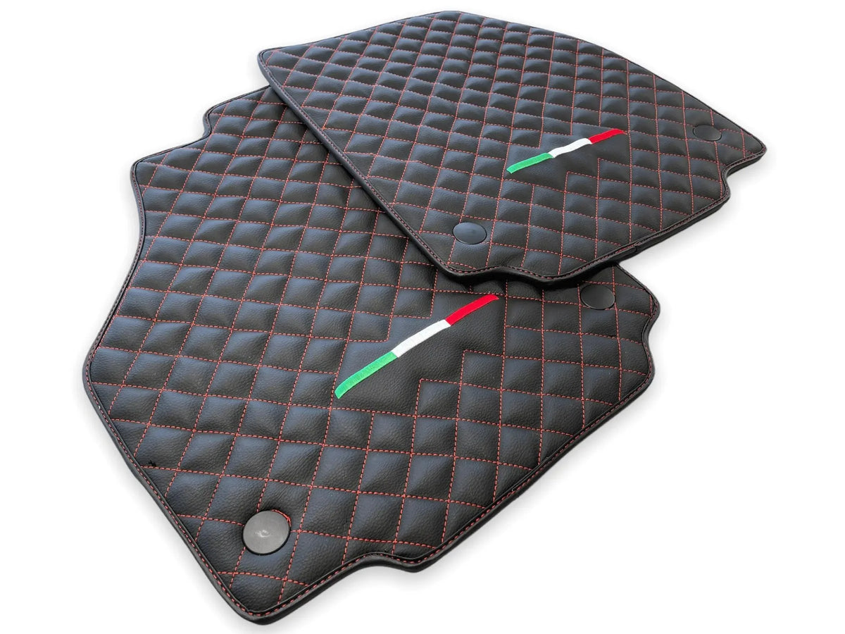 Leather Floor Mats For Ferrari 458 GT2 2012-2015 Black