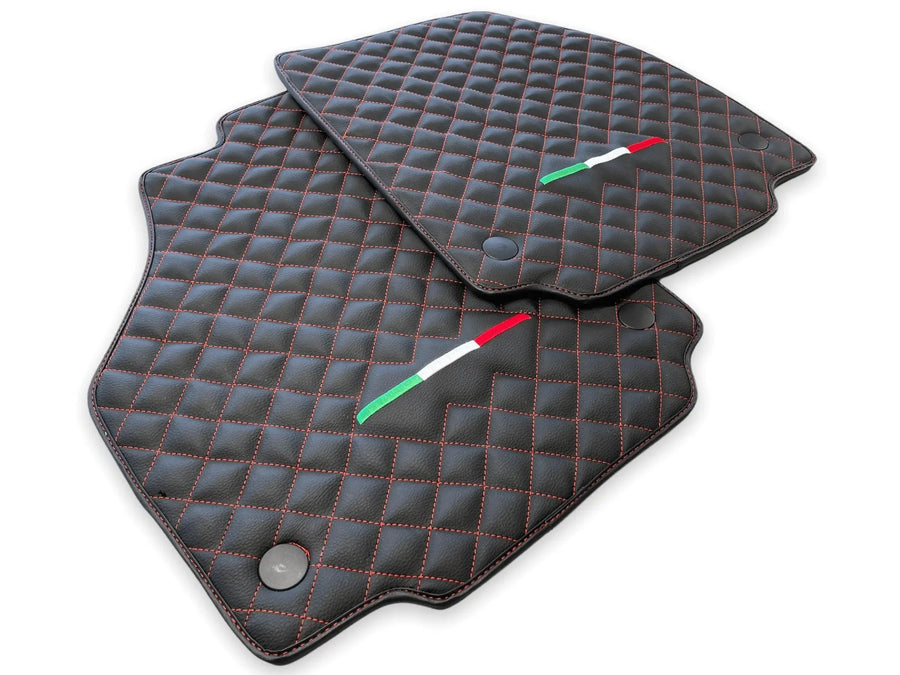 Leather Floor Mats For Ferrari 458 GT2 2012-2015 Black