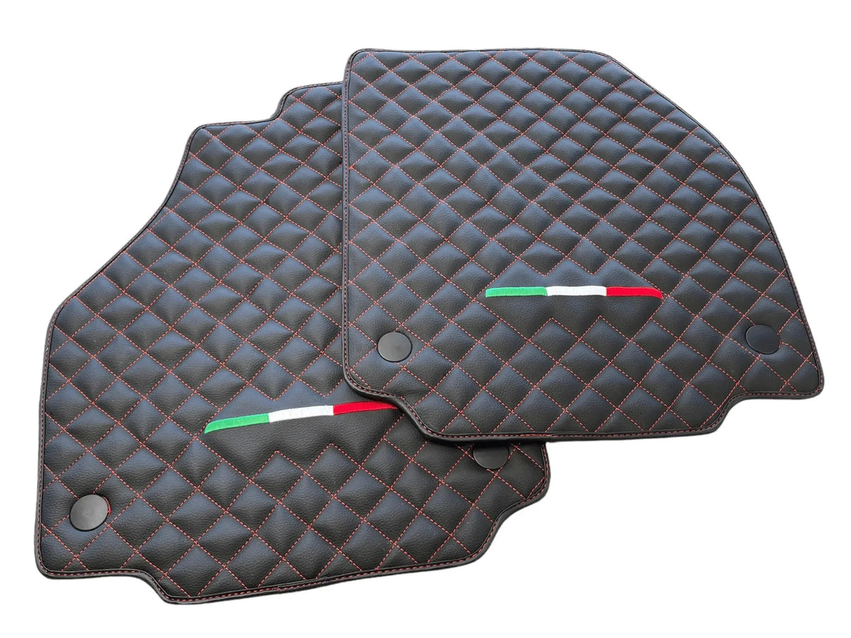 Leather Floor Mats For Ferrari 458 GT2 2012-2015 Black