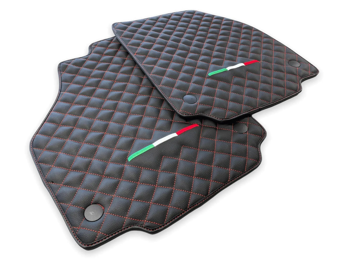 Leather Floor Mats For Ferrari 458 GT2 2012-2015 Black