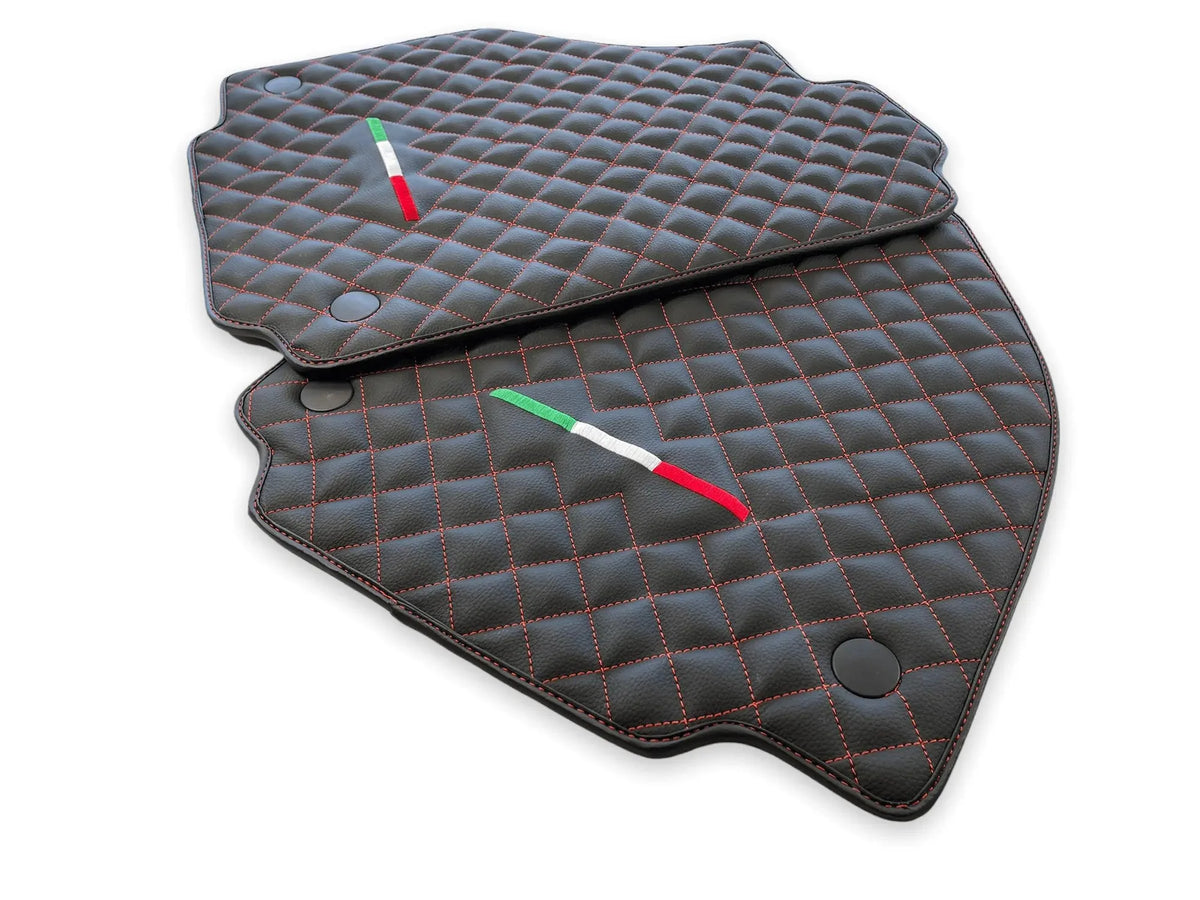 Leather Floor Mats For Ferrari 458 GT2 2012-2015 Black