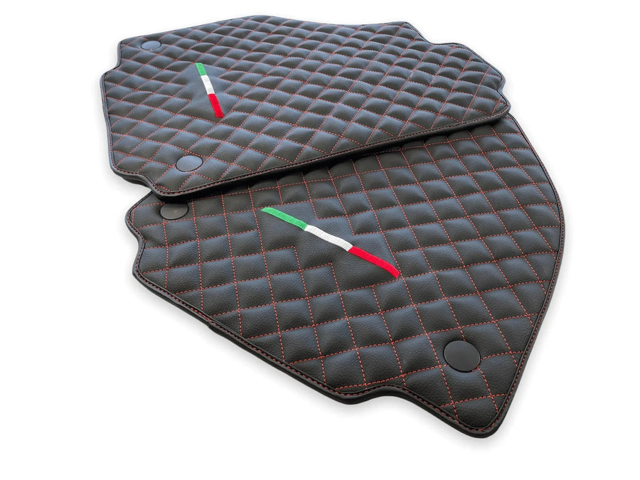 Leather Floor Mats For Ferrari 458 GT2 2012-2015 Black