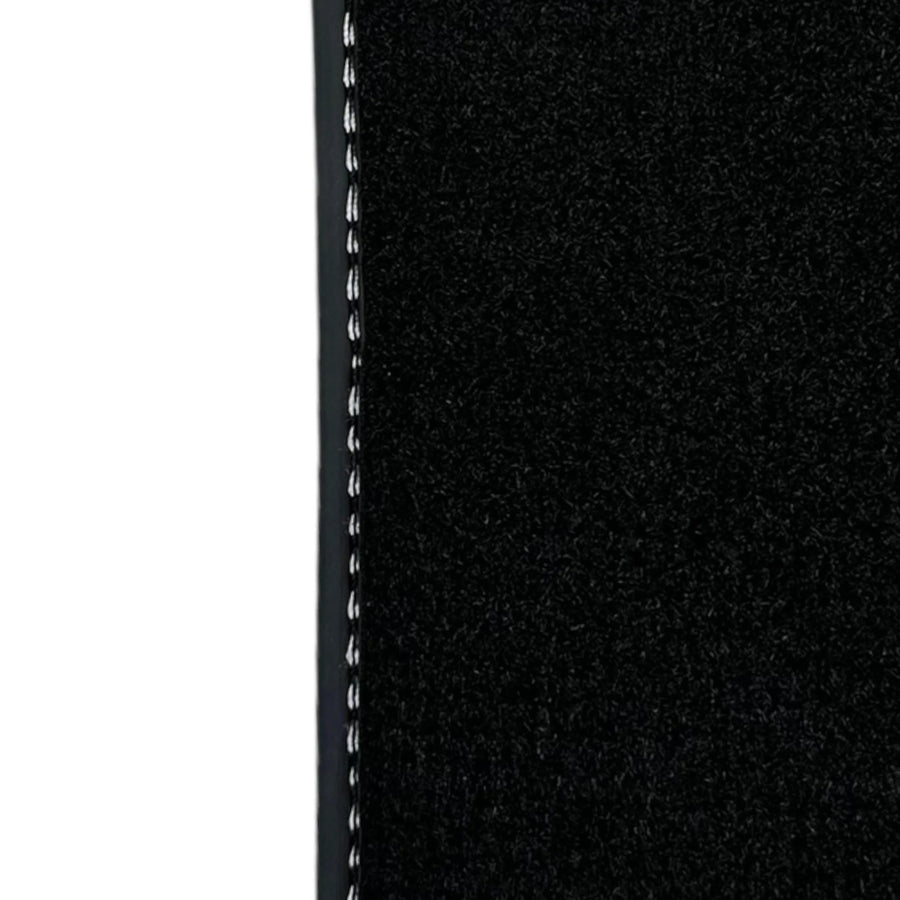 Leather Floor Mats for Ferrari 458 GT2 with White Sewing ER56 Design - AutoWin