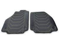 Leather Floor Mats For Ferrari 458 Spider 2012-2015 Black With Yellow Sewing