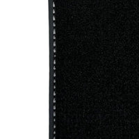 Leather Floor Mats for Ferrari 458 Spider (2012-2015) with White Sewing ER56 Design - AutoWin