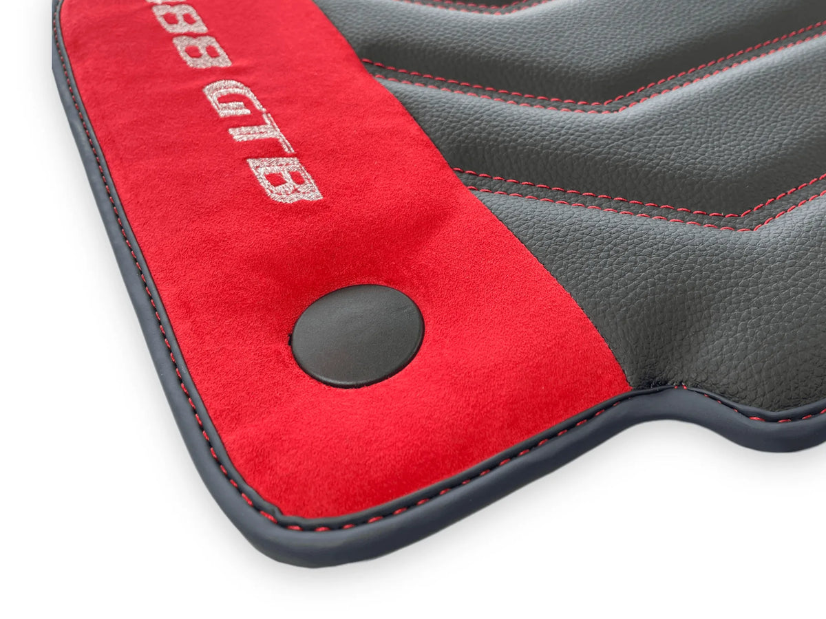 Leather Floor Mats For Ferrari 488 GTB 2015-2022 - AutoWin