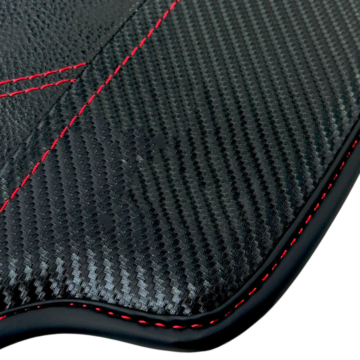 Leather Floor Mats For Ferrari 488 Pista Spider (2019-2021) With Carbon Fiber | Italian Edition