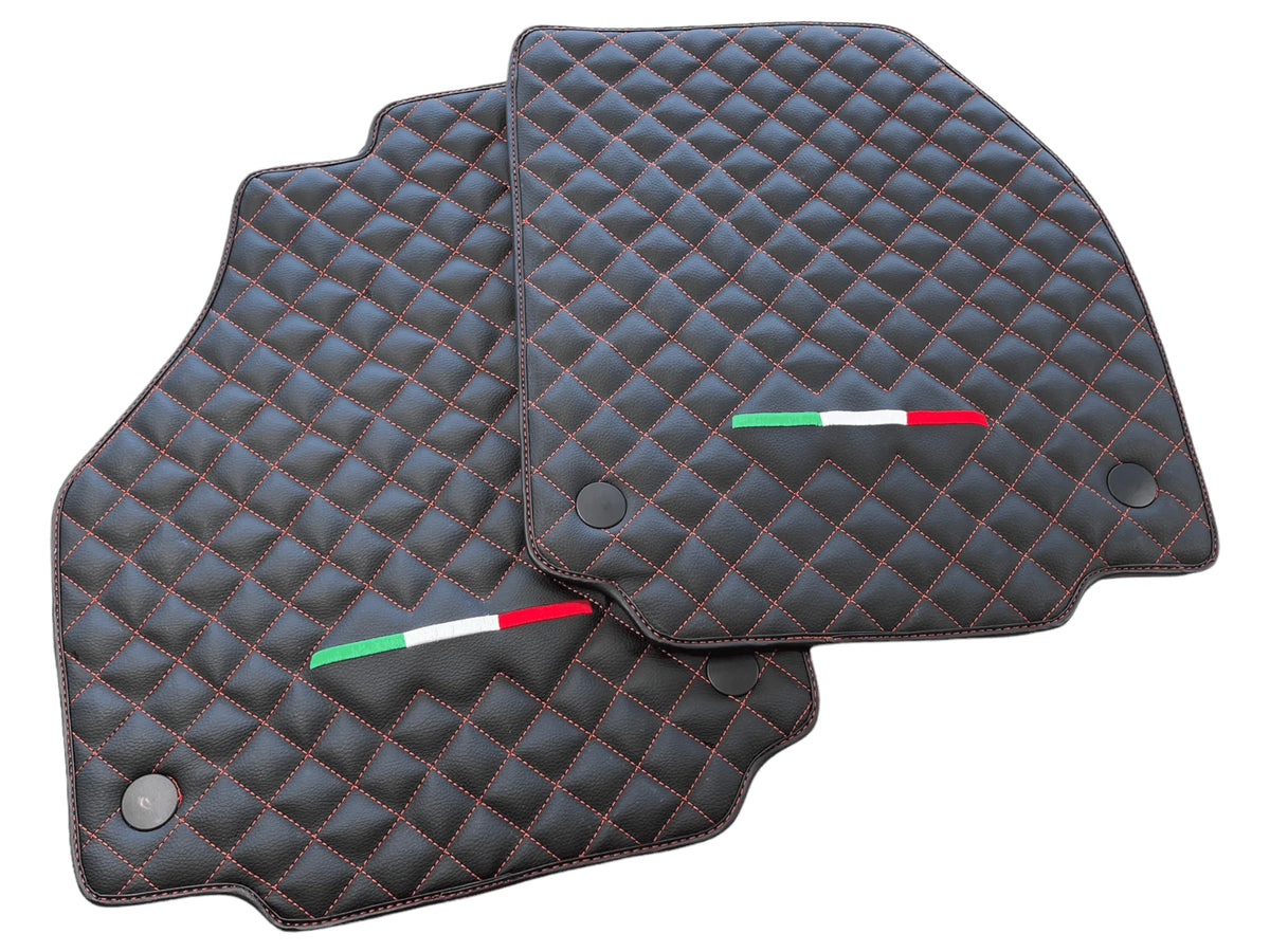 Leather Floor Mats For Ferrari F8 Spider 2019-2022 Italian Edition