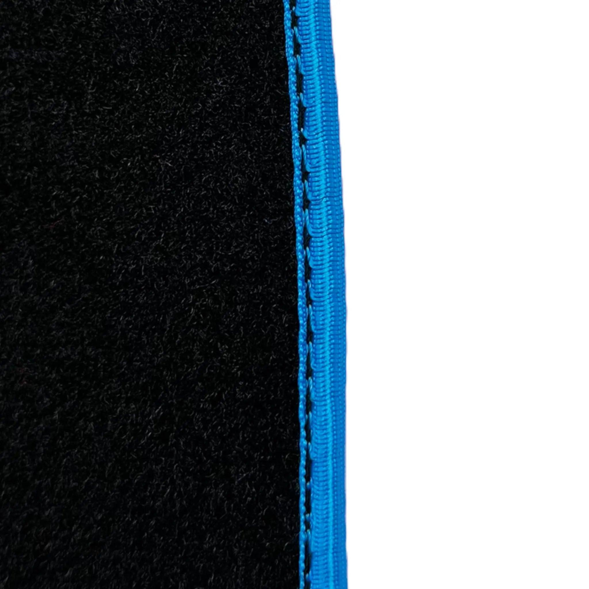 Leather Floor Mats for Lamborghini Aventador SVJ Limited Edition with Blue Trim - AutoWin