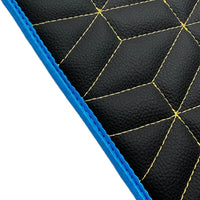 Leather Floor Mats for Lamborghini Aventador SVJ Limited Edition with Blue Trim - AutoWin